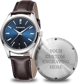 Engraved Watch for Men - Boyfriend Fiance Husband Gift Customized Personalized Watches for Men