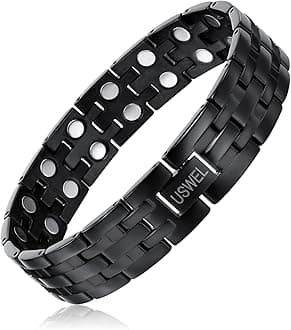 Men Anti-Stress Magnetic Therapy Bracelet - Arthritis & Carpal Tunnel Magnetic Bracelets for Men | Magnetotherapy Body Firming Bracelet, Boost Metabolism Energy Magnetic Bracelet, Birthday Lymphatic Health Jewelry