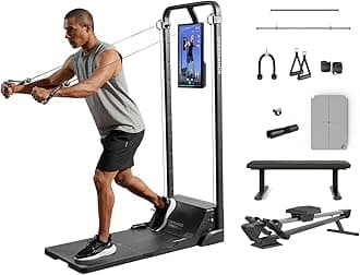 Gym Monster Smart Home Gym, Multifunctional Strength Training Machine, Smith Machine Power Cage Workout Station, Squat Rack Cable Machine, Full Body Fitness Equipment for Home Workout