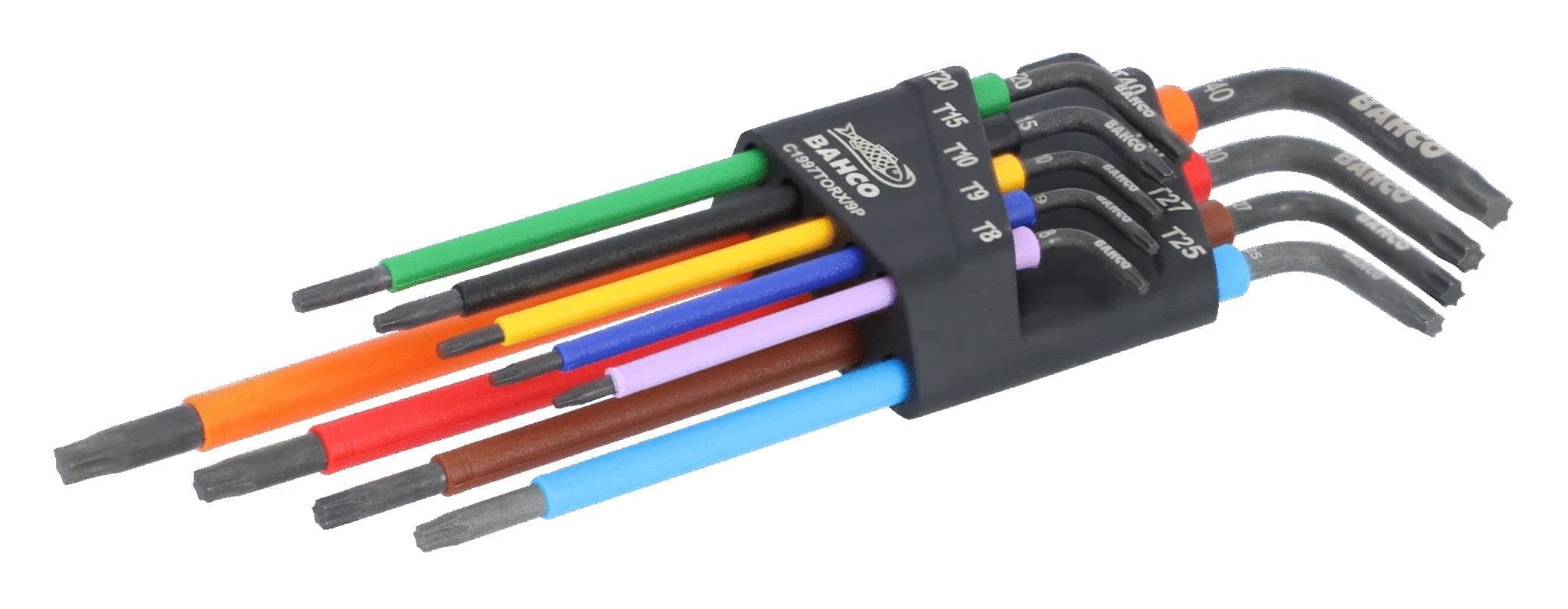 9 Piece Colour Coded Long Torx Key Set