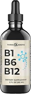 B1 B6 B12 Vitamin Liquid Drops - Daily Wellness Support Supplement - Fruity-Like Flavor - Methylcobalamin, Thiamine, Pyridoxine - 60 Day Supply - 2 oz - for Men and Women - Simply Made