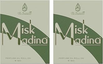 Tohfa Series Misk Madina Oudh Attar Roll On for Men & Women - Pack of 2 (6ml Each) | Alcohol Free Attar | Long Lasting Fragrance