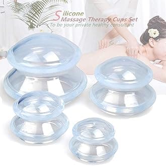 JIAHAO 4 Sizes Cupping Therapy Set-Professional Cupping Therapy Studio and Household Silicone Cupping Set, Stronger Suction, Suitable for Myofascial Massage, Anti Cellulite