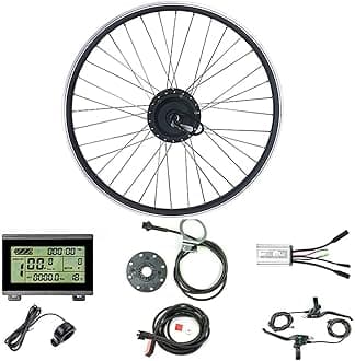 Waterproof 36V/48V 250W Ebike Conversion Kit for Electric Bike 16"/20"/24"/26"/27.5"/28"/29"/700C Fron Wheel Electric Bicycle Hub Motor Kit with Mountain Bike Rim,36V-20in