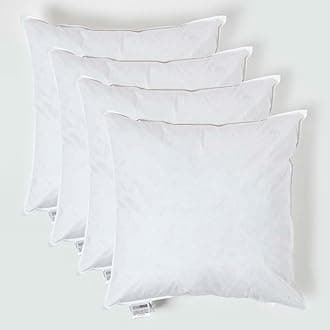 HOMESCAPES 4 Pack Luxury Duck Feather Cushion Inserts 50cm x 50cm (20 x 20”) Perfect Bounce Back and Down-Proof Cover Generously Filled Inner Pads Filler, Hypoallergenic RDS Certified Machine Washable