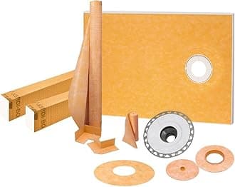Kerdi-Shower Kit 38'' x60'', Offset PVC Flange, Shower Tray