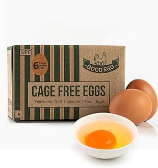 Farm made foods UPF The Good Eggs Cage Free Eggs, 6 Pieces| Veg Fed| Non-Fertile Eggs