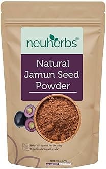Natural Jamun Seed Powder - 200g For Diabetes | Supports Healthy Digestion & Sugar Levels | Rich in Vitamin C, Iron, Magnesium & Fiber