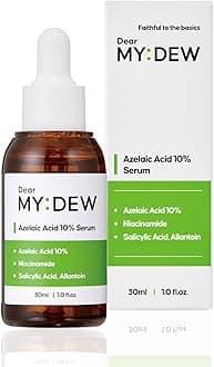DearMYDEW 10% Azelaic Acid Serum with Niacinamide, Salicylic Acid, Allantoin, Rosacea Treatment for Face Redness Relief, Reduce Cystic Acne Scar, Pimples, Non-Comedogenic, Korean Skincare, 1Fl Oz