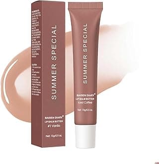 Summer Special Lip Butter Balm - Ultra-Hydrating, Nourishing Lip Care with Natural Ingredients, Shea Butter & Olive Butter, Soothes & Softens Dry Lips (#3 lced Coffee)