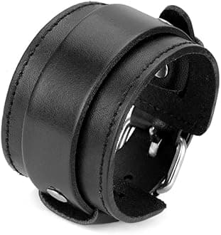 GelConnie Leather Cuff Bracelet Punk Braided Bracelets Rock Leather Wristbands Faux Mens Leather Bracelet Gothic Viking Bangle Adjustable Wrap Bracelet for Women,Men