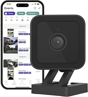 Wyze Cam v3-1080p Smart Home Security Camera, Indoor & Outdoor, Color Night Vision, Motion Detection, Two-Way Audio, Works with Alexa, Google Assistant,