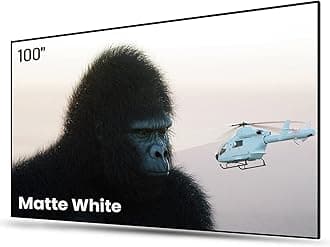 AWOL VISION 100 inch Projector Screen Fixed Frame, 1.3 dB Peak Gain, 80% Picture Quality Improved, 4K / 8K Ultra HD, HDR & Active 3D Movie Wall Mount Projector Screen, Matte White material, MW-100