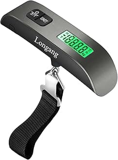 Digital Hanging Luggage Scale with Backlit for Travel, Portable Handheld Suitcase Weight Scale with Hook, 110 Pounds, Battery Included