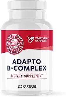 Adapto B Complex, 120 Servings - High Potency with 8 B Vitamins, Rhodiola & Hawthorn Berry - Supports Mental Energy, Cognition, Mood - Non-GMO, Kosher, Vegan, Paleo, No Gluten, No Soy