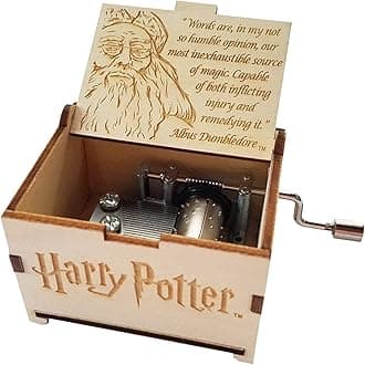 TheLaser'sEdge, Harry Potter Mini Music Box with Movies Hedwig's Theme, Gifts for Women, Men, Birthday, Christmas, Mother’s Day, Anniversary or Merchandise Decor - Albus Dumbledore Words Quote