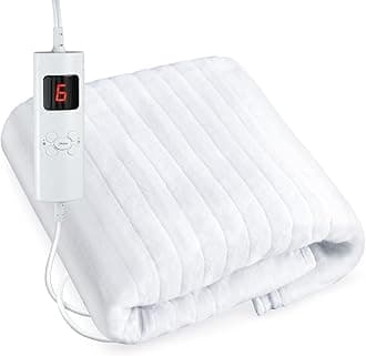 Massage Table Pads Warmer Six Heat Settings Electric Heating Pad (72.8" x 30"), Digital Heat Control Pad, Heated Mattress Pad w/Overheat Protection for Massage Bed & Spa,White Bed Warmer¡­