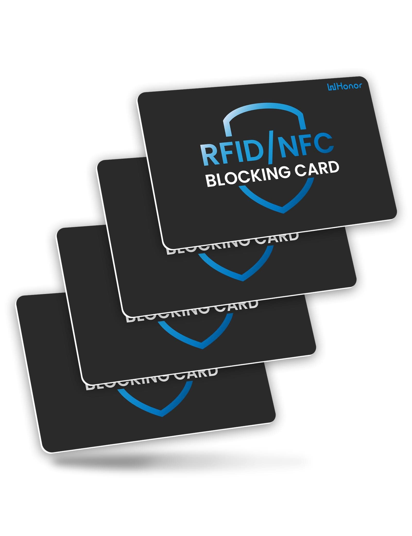 RFID Blocking Card 4 Pack, Debit Credit Card Protector, Anti-Theft Contactless NFC Blocker, Entire Wallet Protection