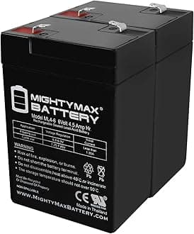 Mighty Max Battery ML4-6 - 6V 4.5AH Lithonia ELB06042 SLA Replacement Battery - 2 Pack