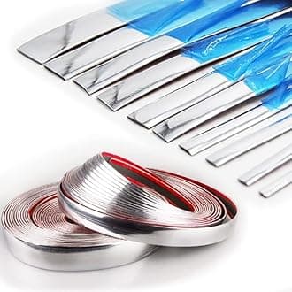 - 16Ft Chrome Silver Automotive Car Exterior and Interior Molding Trim Universal Bumper Window Door Body Side Decorative Strip Scratch-Proof (1-9/16 inch (40mm))