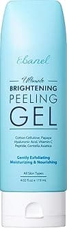 Ebanel Brightening Peeling Gel with Cotton Cellulose, Rice, Papaya, Centella, Hyaluronic Acid for Face and Body, Gentle Exfoliating Face Scrub Gel Peel Wash, Deep Pore Cleanser Minimizer Exfoliator