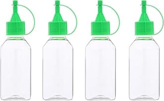 Rangoli Colour Bottles 4 Pack Empty Clear Plastic Rangoli Color Powder Bottles Diwali Decorations Easy to Pour Squeeze Rangoli Tool Indian DIY Sand Art for Home Floor Tile Décor Craft Projects Gift