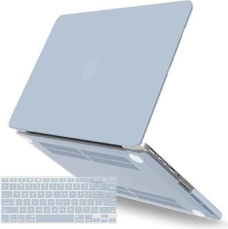 IBENZER Compatible with MacBook Pro 13 Inch Case 2015 2014 2013 end 2012 A1502 A1425, Hard Shell Case with Keyboard Cover for Old Version Mac Pro Retina 13, Sierra Blue, R13SIBL+1