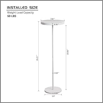Small Side Table, Metal Round Drink Table, Desktop Diameter 7.87“ for Living Room Bedroom Small Spaces Sofa Couch Chair, White