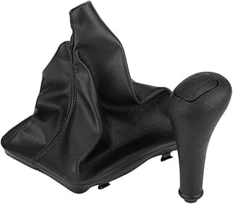 Akozon w123 Shift,4 Speed Gear Stick Shift Knob + Gaiter Boot Cover W123 W140 W202