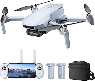 Potensic ATOM SE Drone with Camera, 4K Video, Equipped with GPS, EIS Image Stabilization, Up to 4 km, Foldable, 62 Minutes Flight Time, Lightweight, Brushless Motor, Flymore Combo, Gray Potensic ATOM