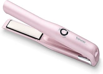 HS 20 cordless hair straightener | Battery operation |Tourmaline coating |Three variable temperature settings| 3 years Warranty, Pink