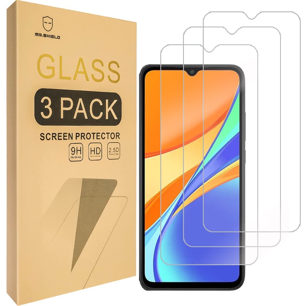 Mr.Shield [3-Pack] Screen Protector For Xiaomi Redmi 9A / Redmi 9C [Tempered Glass] [Japan Glass with 9H Hardness] with Lifetime Replacement
