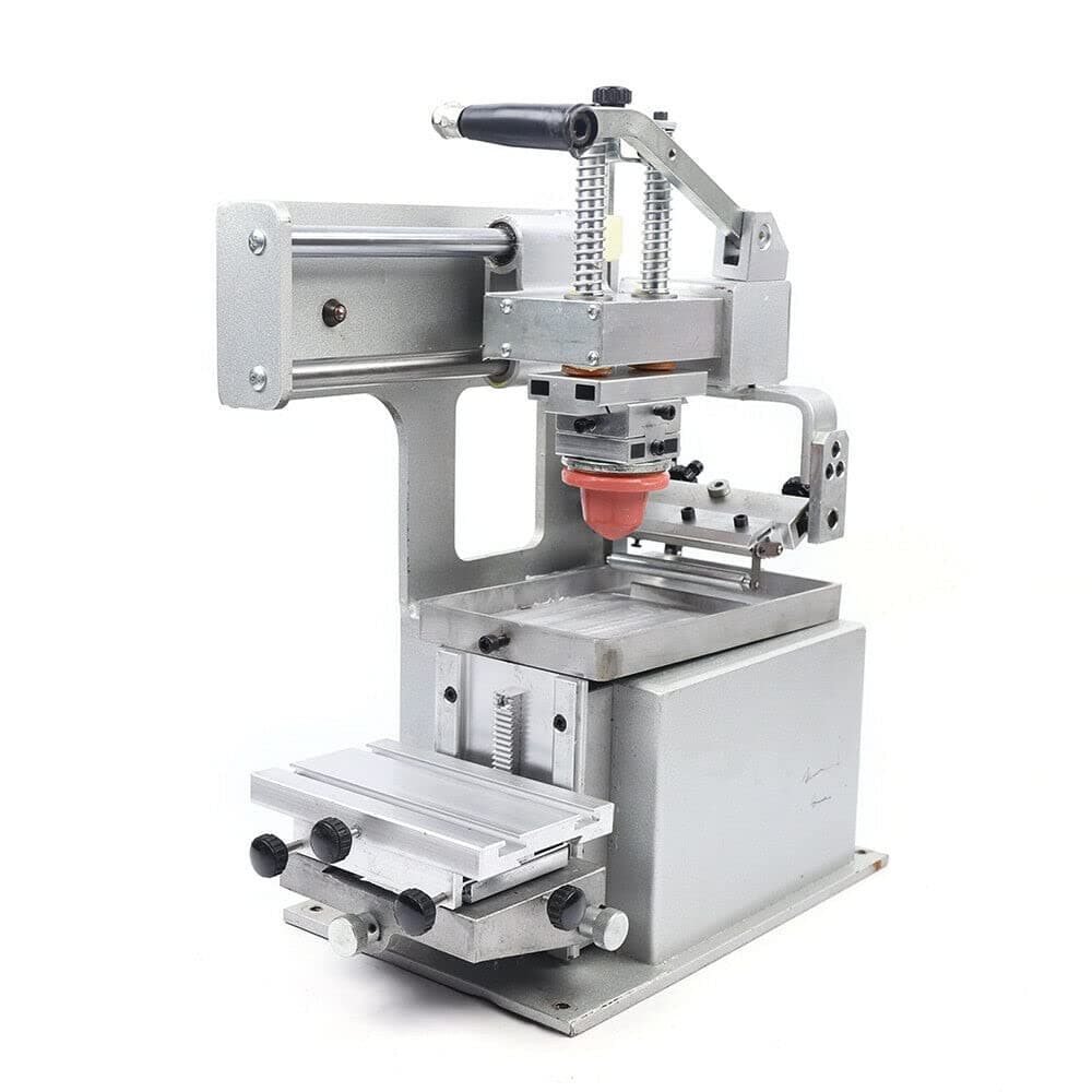 Manual Pad Printer Single Color Pad Printer Printing Machine, DIY Transfer Machine 80x120 mm Printing Area Adjustable Pad Printing Machine for Printing Words, Numbers, Logos on Various Surfaces
