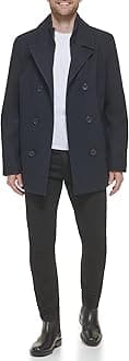 Kenneth Cole New York Men's Wool-Blend Coat with Bib