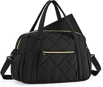 mommoreDiaper Bag Tote Large Expandable Baby Travel Tote for 2 Kids Twins, Quilted Hospital Bag for Mom, Weekender