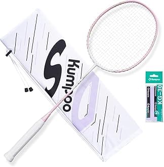 Badminton Racket 4U Carbon Fiber Racquet Set with Replacement Grip Tapes and Cover, Professional Badminton Racket Lightweight for Women, Man Outdoor Games and Exercise, DS201