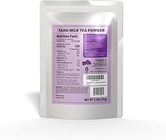 YULU FOODS Taro Milk Tea 2.2 Lb (1 Count), Powdered Instant Milk Tea Drink Mix, Serve Hot or Cold, Makes Blended Frappe Drinks