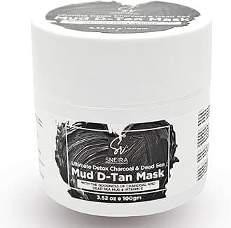Mud De-Tan Mask 100 GM, Ultimate Detox Charcoal & Dead Sea Mud & Vitamin E, Lactic Acid & Kaolin Clay,Peroxide, Hydroquinone & Sulphate Free D-tan Face Pack for All Skin Types|Men & Women