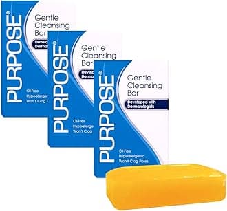 Gentle Cleansing Bar, Developed with Dermatologists, For Sensitive & Dry Skin, Oil-free, Hypoallergenic, Sulfate-Free, 6 oz Bar (Pack of 3)