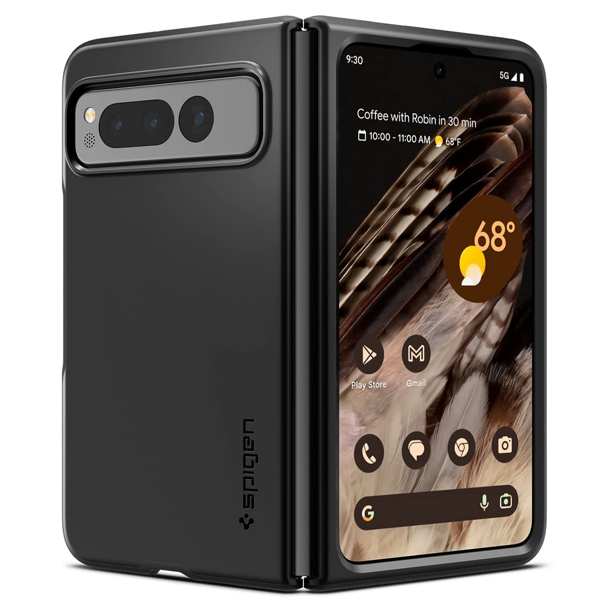 Spigen Thin Fit Case Compatible with Google Pixel Fold - Black (2023)