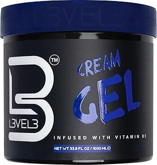 L3 Level 3 Cream Gel - Provides Volume and Medium Hold - With Vitamins to Nourish and Protect Hair Level Three Mens Hair Styling Cream (1000 ML, Large)