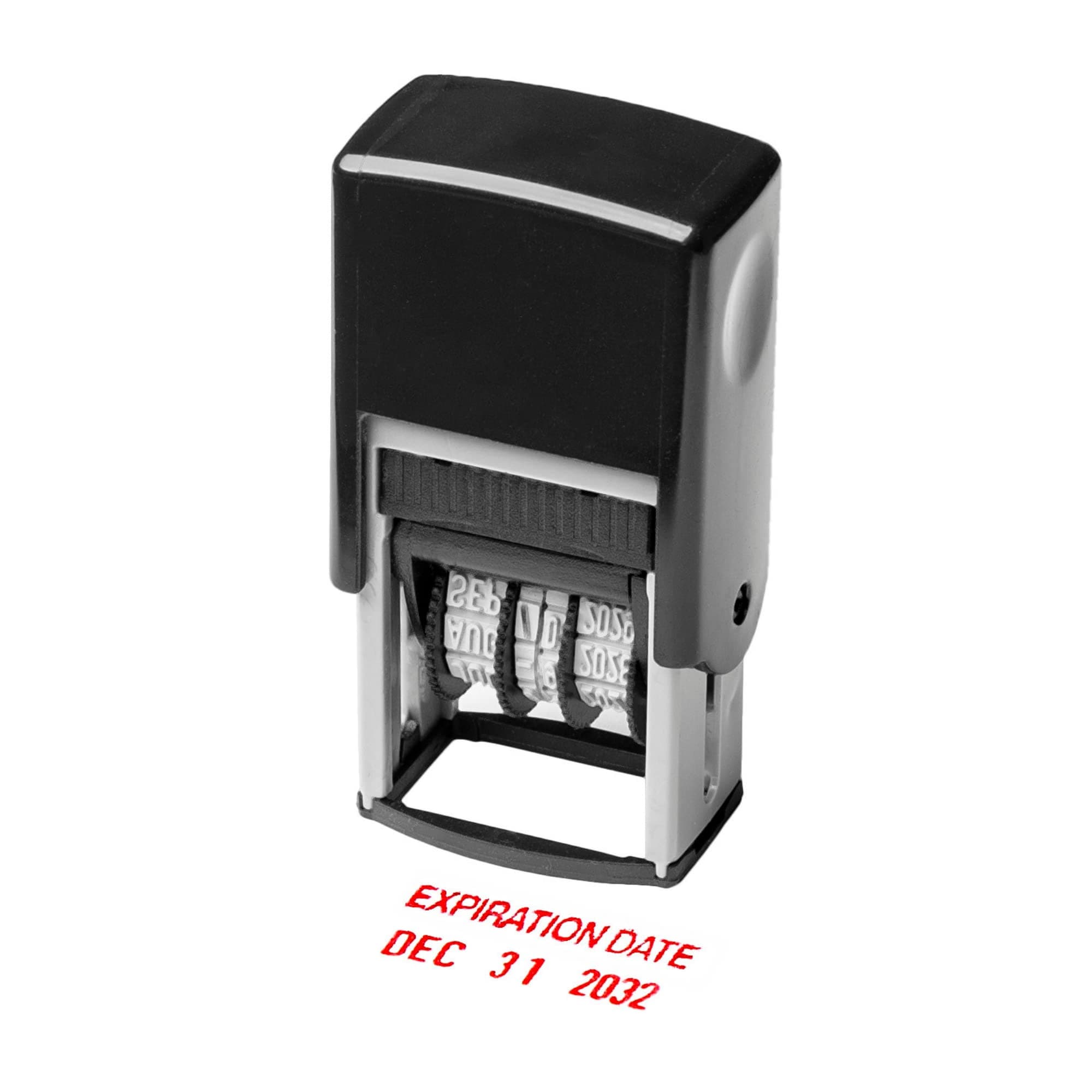 Self Inking Rubber Stamp, Phrase with Date Stamp, Refillable Office Supply Business Stamps (Expiration Date)