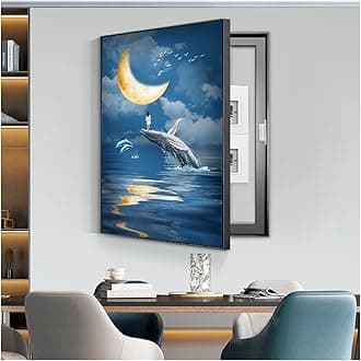 Electrical Panel Cover Decorative, Breaker Box Cover Decorative, Meter Box Decorative Painting, Wall Mounted Hide Fuse Box Cover Cabinet(H,60x80cm/24x31in)