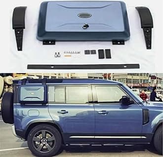 Tasman Blue Exterior Toolbox Side Mounted Gear Storage Box Carrier with Lock Fits for Land Rover Defender 110 2020 2021 2022 2023