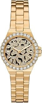 Lennox Watch for Women, Gold Tone Quartz Three Hand Movement with Stainless Steel Strap