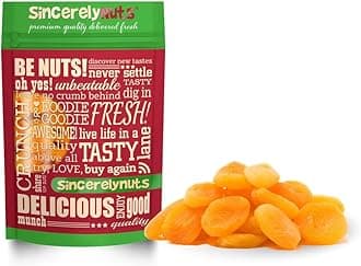 Sincerely Nuts - Dried Turkish Apricots | Three Lb. Bag | Healthy Pitted Apricot Fruit | Raw Vegan Snack | Dehydrated | Sweet Gourmet Snacking Food | Kosher and Gluten Free