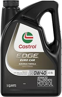 Edge Euro 0W-40 A3/B4 Advanced Full Synthetic Motor Oil, 5 Quarts