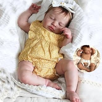 Anano Full Silicone Reborn Baby Doll Girl 20 in Realistic Baby Dolls Silicone Full Body Lifelike Newborn Babies Reborn Toddler Dolls Soft Real Life Like Babys Doll Washable