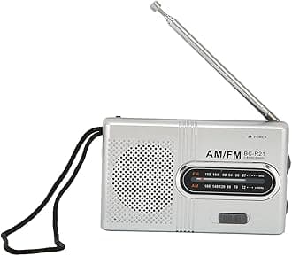AM/FM Pocket Radio,Portable Radio Battery Operated,Portable Pocket Transistor Receiver with Earphone Jack for Home Outdoor