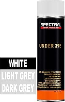Spectral Novol UNDER 395 Epoxy Primer (White) Excellent Adhiesion to Bare Metal with Special Anti-Corrosion Additives for a perfect smooth service 500ml Aerosol
